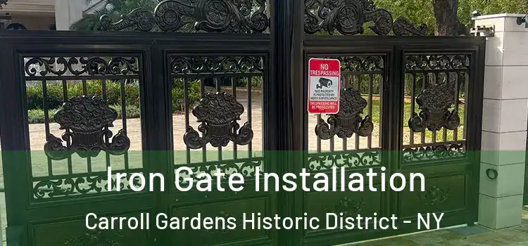  Iron Gate Installation Carroll Gardens Historic District - NY